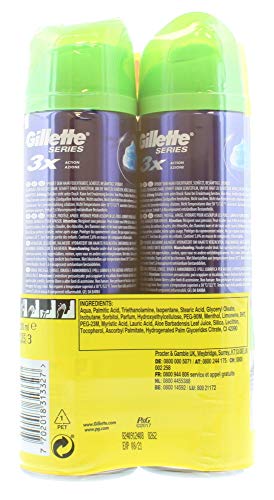 Gillette Series Shave Gel Piel Sensible, DuoPack, 400 ml