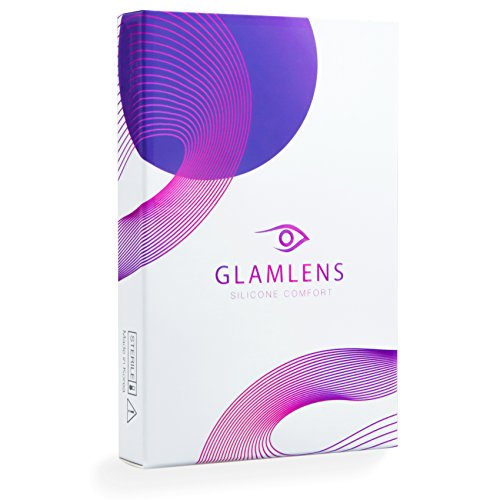 GLAMLENS lentillas de colores verdes Jasmine Green + contenedor. 1 par (2 piezas) - 90 Días - Sin Graduación - 0.00 dioptrías - blandos - Lentes de contacto verde de hidrogel de silicona