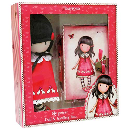 Gorjuss CK-11F-G Set Regalo Muñeca y Joyero con Candado - Time To Fly