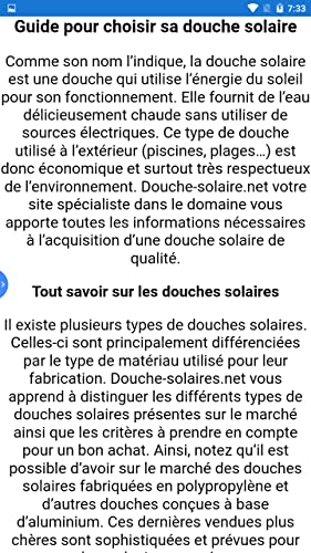 Guide pour choisir sa douche solaire