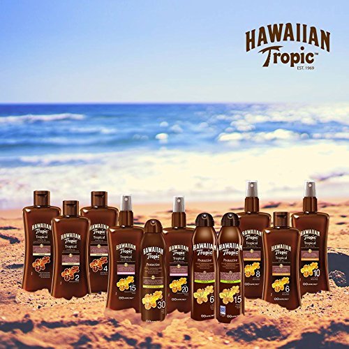 Hawaiian Tropic Tanning Oil SPF 0 - Aceite Bronceador Solar Sin Protección, Fragancia Tropical, 200 ml