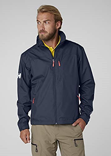 Helly Hansen Crew Midlayer Chaqueta deportiva impermeable, Hombre, Azul (Azul Navy 597), L