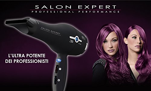 Imetec Salon Expert P4 2500 ION - Secador de pelo profesional, tecnología de iones, revestimiento de la rejilla en cerámica y turmalina, 8 combinaciones de aire y temperatura