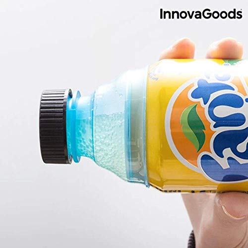 InnovaGoods Pack de Tapones para Latas, PE, Azul, 6x6x5 cm, 10 Unidades