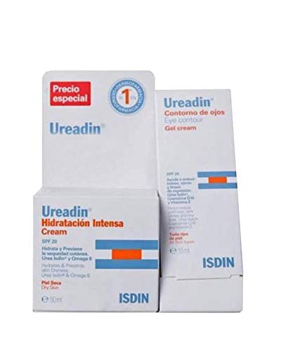 ISDIN Ureadin Pack: Crema De Hidratación Intensa (SPF 20, Piel Seca), 50 ml + Gel Crema Contorno De Ojos (SPF 20), 15ml