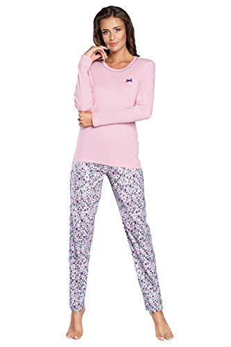 Italian Fashion Pijama de Mujer Conjunto de Dos Piezas Ropa de Dormir Rosa