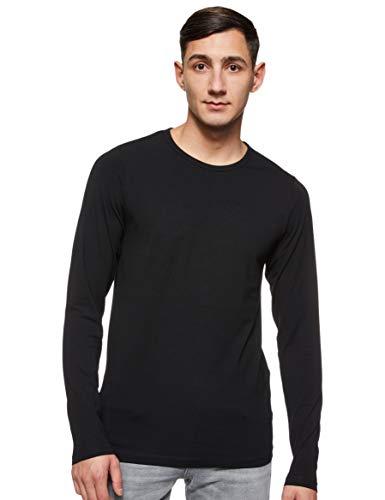 Jack & Jones Storm Sweat - Camiseta de manga larga con cuello redondo para hombre, Black C N 010, 52