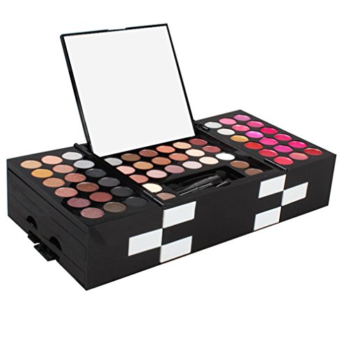 JasCherry 148 Colores Sombra De Ojos Paleta de Maquillaje Cosmética - Incluye Corrector, Blush, Polvos Compactos, Polvo de Cejas y Brillo de Labios