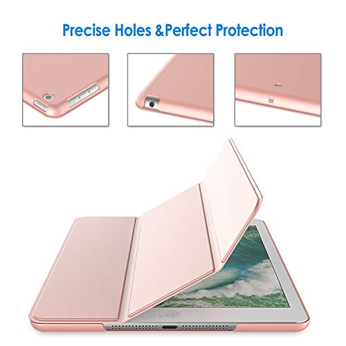 JETech Funda para iPad Air, Carcasa con Soporte Función, Auto-Sueño/Estela, Oro Rosa