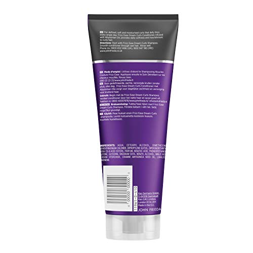 John Frieda Acondicionador Dream Curls 250ml, Pelo Rizado, Volumen, Rizos Perfectos y Definidos, Solido (104078814)