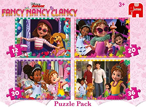 Jumbo Disney Fancy Nancy 4in1 Puzzle Pack Puzzle - Rompecabezas (Puzzle Rompecabezas, Dibujos, Niños, Chica, 3 año(s), Interior)