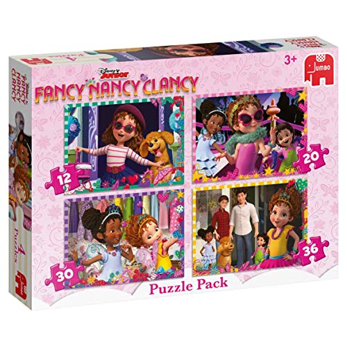 Jumbo Disney Fancy Nancy 4in1 Puzzle Pack Puzzle - Rompecabezas (Puzzle Rompecabezas, Dibujos, Niños, Chica, 3 año(s), Interior)