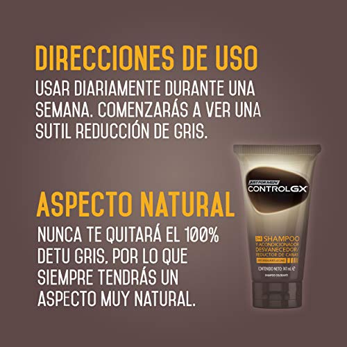 Just For Men Control GX - Champú y Acondicionador Reductor de Canas para Hombres - 147 ml