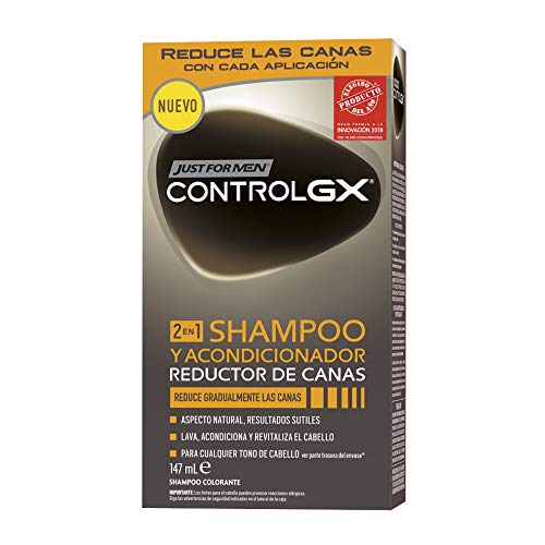 Just For Men Control GX - Champú y Acondicionador Reductor de Canas para Hombres - 147 ml