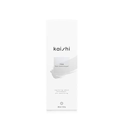 Kaishi - Gel limpiador facial de arroz Rice para refrescar, matificar y unificar el tono de la piel, 200 ml