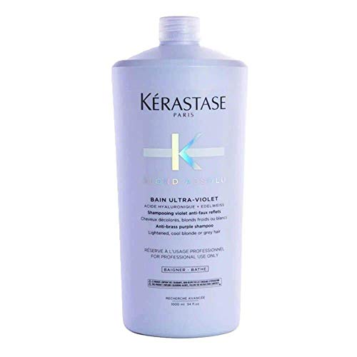 Kerastase Blond Bain Ultraviolet - Champú Violeta para Cabello Rubio, 1000 ml