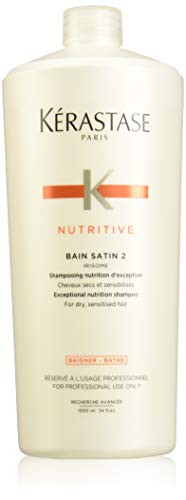 Kerastase Nutritive Bain Satin 2 1000ml Mujeres Profesional Champú - Champues (Mujeres, Profesional, Champú, Cabello seco, Sensitive hair, 1000 ml, Anti-frizz, Hidratante, Nutrición, Suavizar)