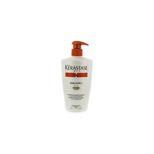 Kerastase Nutritive Bain Satin 2 500ml Mujeres Profesional Champú - Champues (Mujeres, Profesional, Champú, Cabello seco, Sensitive hair, 500 ml, Suavizar, Suavizante)