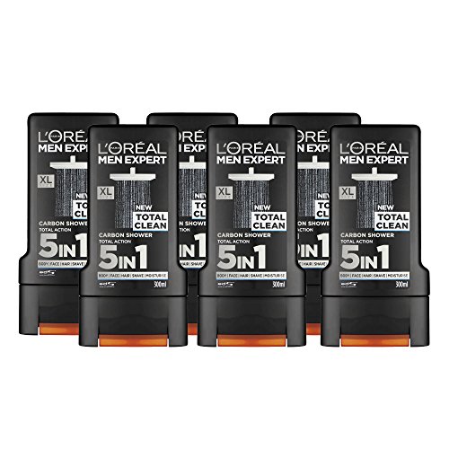 L 'Oreal Men Expert total Clean Gel de ducha 300 ml Pack de 6