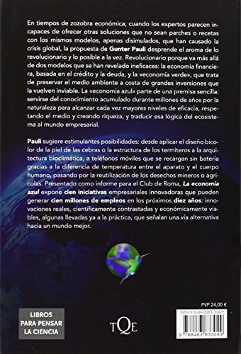 La economía azul: 10 años, 100 innovaciones, 100 millones de empleos. Un informe para el Club de Roma (Metatemas)