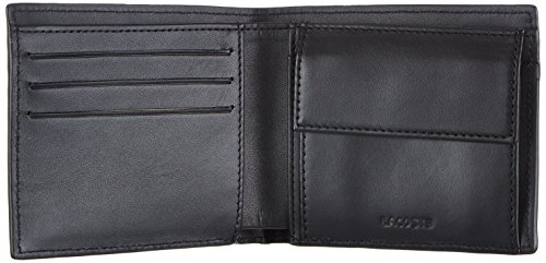 Lacoste NH1112FG, Monedero para Hombre, Black (Black), 9.5 x 3 x 11.5 cM