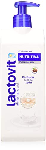 Lactovit - Leche Corporal Nutritiva con Protein Calcium y Manteca de Karité, para Pieles Normales y Secas - Pack de 5 x 400 ml