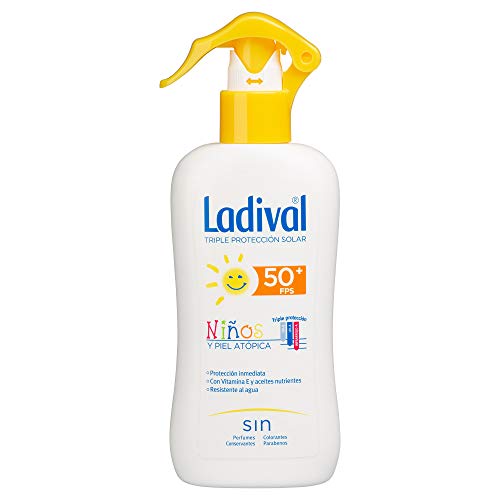 Ladival Niños y Piel Atópica - Protector Solar en Spray - FPS 50+, 200 ml