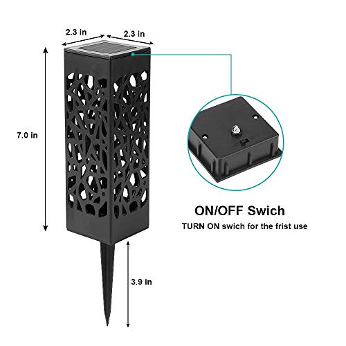 Lámparas Solares para Jardín, 8 Piezas Luces Solar Exterior Jardin Lámpara Solar Jardín Luz Tren Luces Exterior Luz, Impermeable IP 65 para Terraza Césped Jardín Patios(Blanco Cálido)