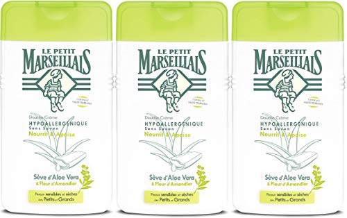 Le Petit Marseillais DCH - Crema hipoalergénica de savia de aloe y almendro en flor, 250 ml, 3 unidades