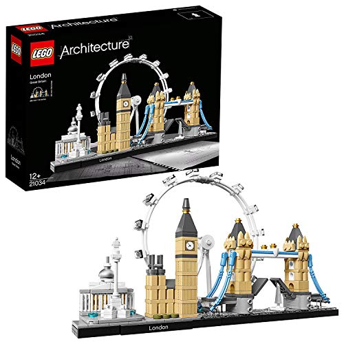 LEGO Architecture - Londres, Maqueta para Montar el Skyline con Big Ben, London Eye, el Puente de la Torre, Set de Construcción, Regalo Coleccionable con Detalles (21034)