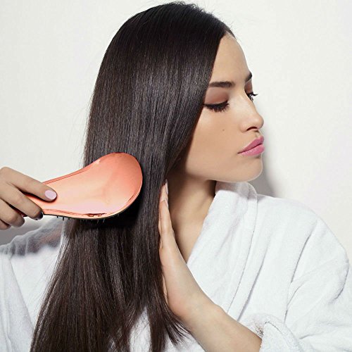 Lily England Cepillo de Pelo Desenredante Para Cabello Mojado, Seco, Fino, Grueso, Rizado - Mejor Cepillo Para Todo Tipo de Cabello - Regalo Ideal Para Mujeres y Niños ¡No Más Enredos! (Oro Rosa)