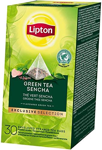 Lipton Green Tea Sencha, Té Verde Sencha, 1 caja con 30 pirámides