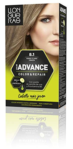 Llongueras Advance Tinte de Cabello Permanente Tono #8.1 Rubio Claro Ceniza