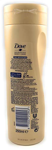 Loción de cuerpo Summer Glow Gradual de Dove, autobronceadora, de color claro a medio (2 unidades de 250 ml = 500 ml)