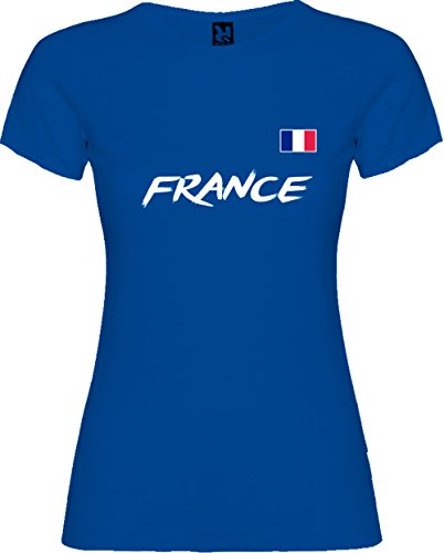 LolaPix Camiseta Francia Personalizada con tu Nombre y Dorsal | Selección Francesa | Varios Diseños Tallas | 100% Algodón | Mujer