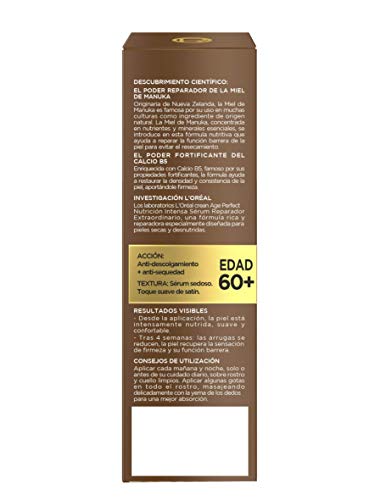 L'Oréal Paris - Age Perfect Nutrición Intensa, Sérum Reparador Extraordinario para Pieles Maduras y Secas - 30 ml