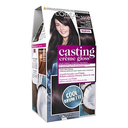 L'Oreal Paris Casting Crème Gloss Baño De Color 3102 Castaño Oscuro Helado 240 g