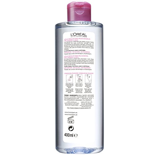 L'Oreal Paris Dermo Expertise Agua Micelar para Pieles Sensibles, Normales a Secas de L'Oréal Paris - 1 Unidad