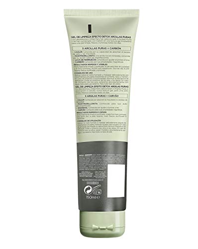 L'Oreal Paris Dermo Expertise - Arcillas puras gel limpiador detox, color negro - 150 ml