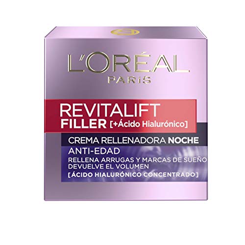 L'Oréal Paris Dermo Expertise - Revitalift Filler Crema Rellenadora de Noche, con ácido hialurónico - 50 ml