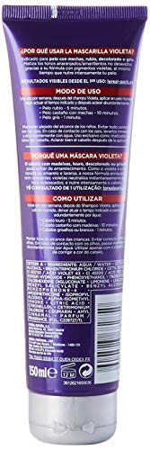 L’Oréal Paris Elvive Color Vive Mascarilla Violeta Matizadora para el Pelo con Mechas, Rubio o Gris - 150 ml