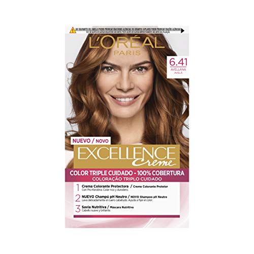 L'Oréal Paris Excellence Coloración Crème Triple Protección, Tono: 6.41