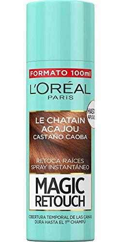 L'Oréal Paris Magic Retouch Spray Retoca Raíces y Canas, Castaño Caoba - 100 ml