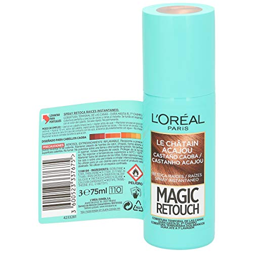 L'Oréal Paris Magic Retouch Spray Retoca Raíces y Canas, Castaño Caoba - 100 ml
