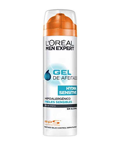 L'Oréal Paris Men Expert Hydra Sensitive Gel de Afeitado para Hombres con Piel Sensible - 200 ml