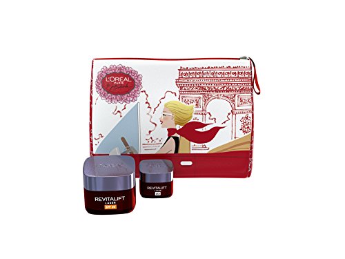 L'Oréal Paris Revitalift - Set Regalo para el Cuidado de la Piel , Crema Hidratante de Día + Tamaño de Viaje