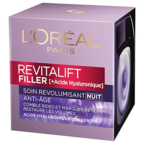 L'Oréal Paris Soin anti-âge Revitalift Filler revolumisant nuit - le pot de 50ml
