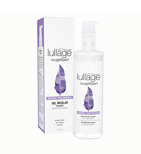 Lullage rougeXpert Gel Micelar Limpiador Desmaquillador Facial que Limpia Suavemente el Rostro con Acción Anti-Rojeces sin Jabón ni Alcohol, 200 ml