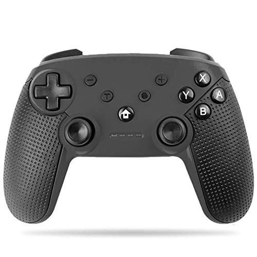 Mando inalámbrico, Bluetooth Gamepad controlador inalámbrico para interruptor remoto Lite Juego de palanca de mando de Joypad NFC doble Motors Turbo 6 Axis Gyro Compatible con PC con Windows,Negro