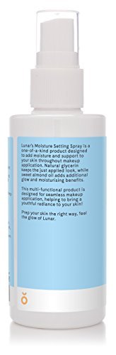 Maquillaje humedad Setting Spray por Lunar. Fijación acabado Spray para cara y piel 100 ml.